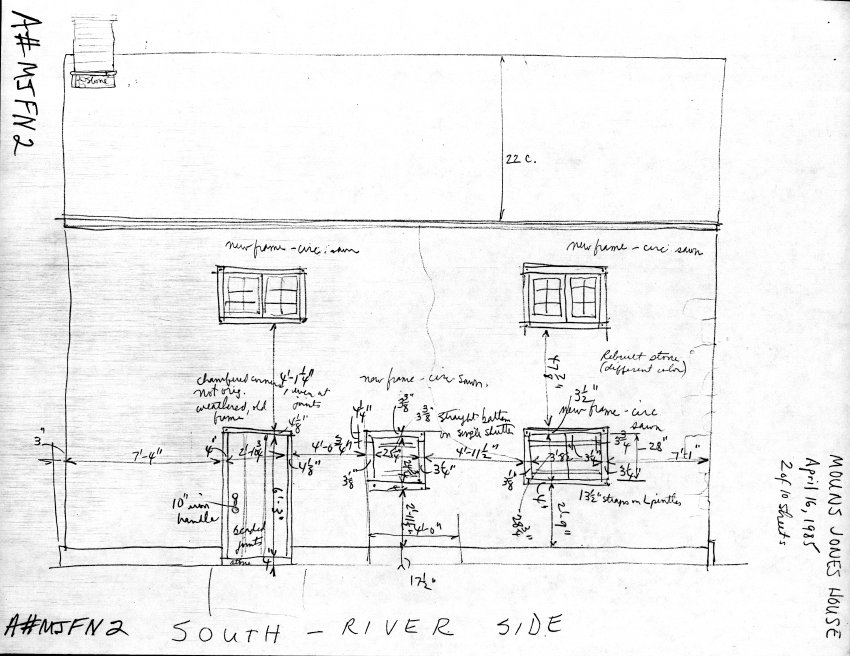 Mouns Jones House, unfiled HABS drawings 2 of 10 (1985)