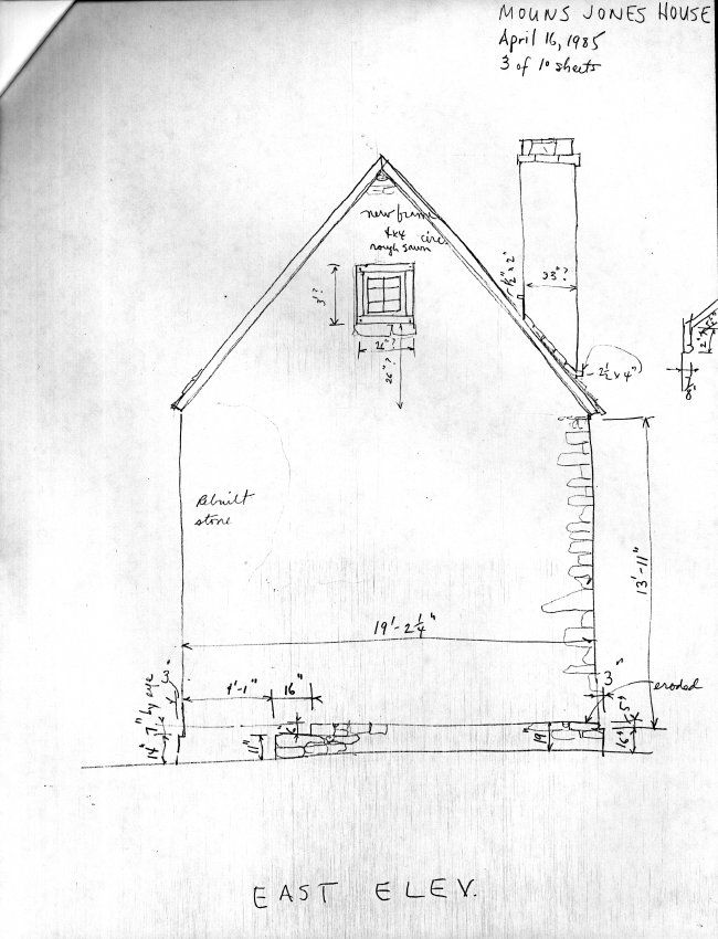 Mouns Jones House, unfiled HABS drawings 3 of 10 (1985)