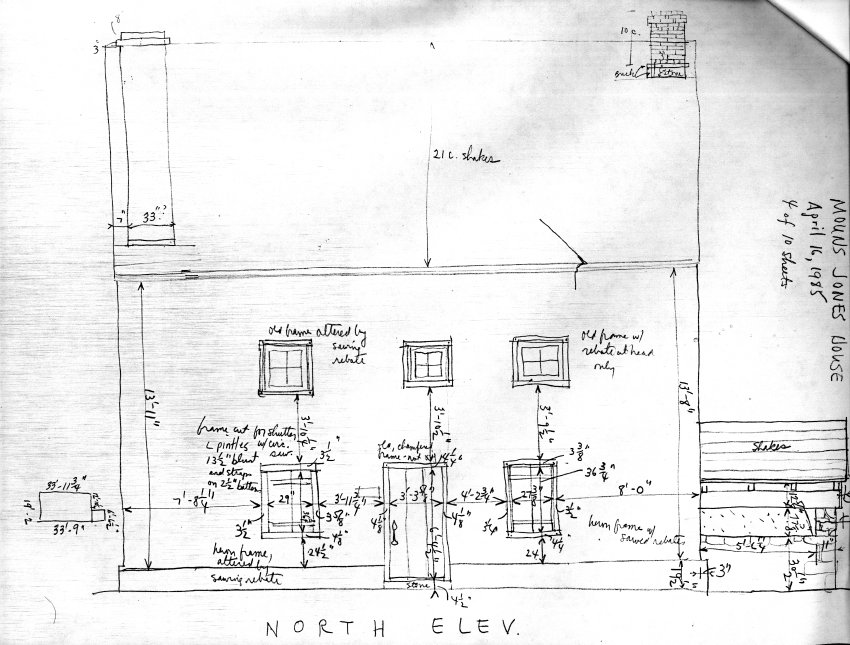 Mouns Jones House, unfiled HABS drawings 4 of 10 (1985)