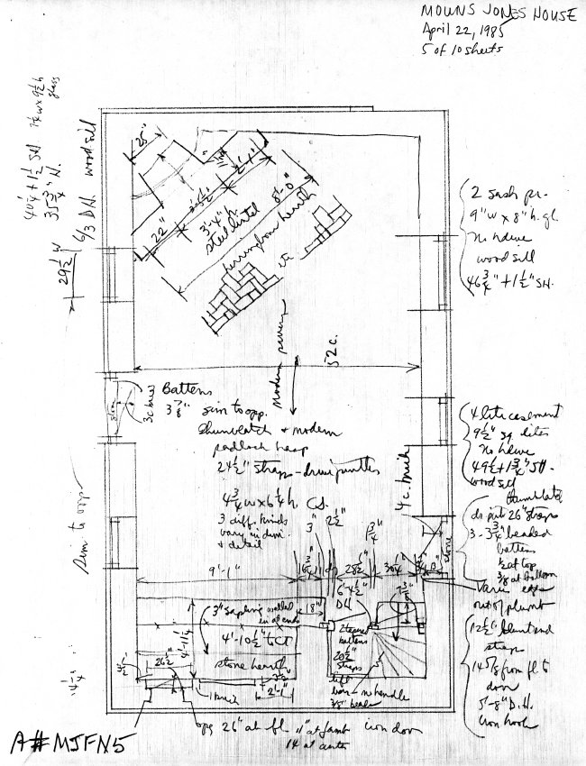 Mouns Jones House, unfiled HABS drawings 5 of 10 (1985)