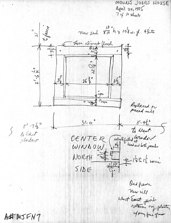 Mouns Jones House, unfiled HABS drawings 7 of 10 (1985)
