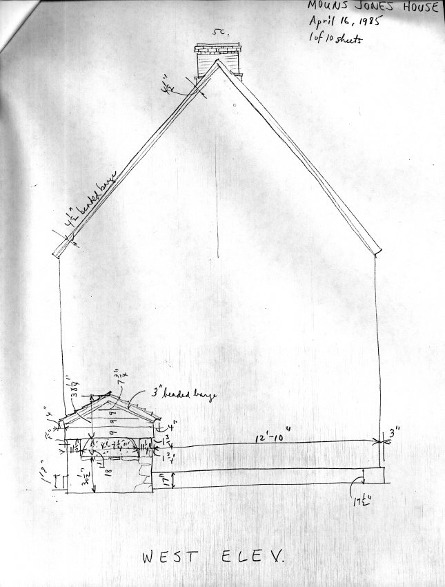 Mouns Jones House, unfiled HABS drawings 1 of 10 (1985)