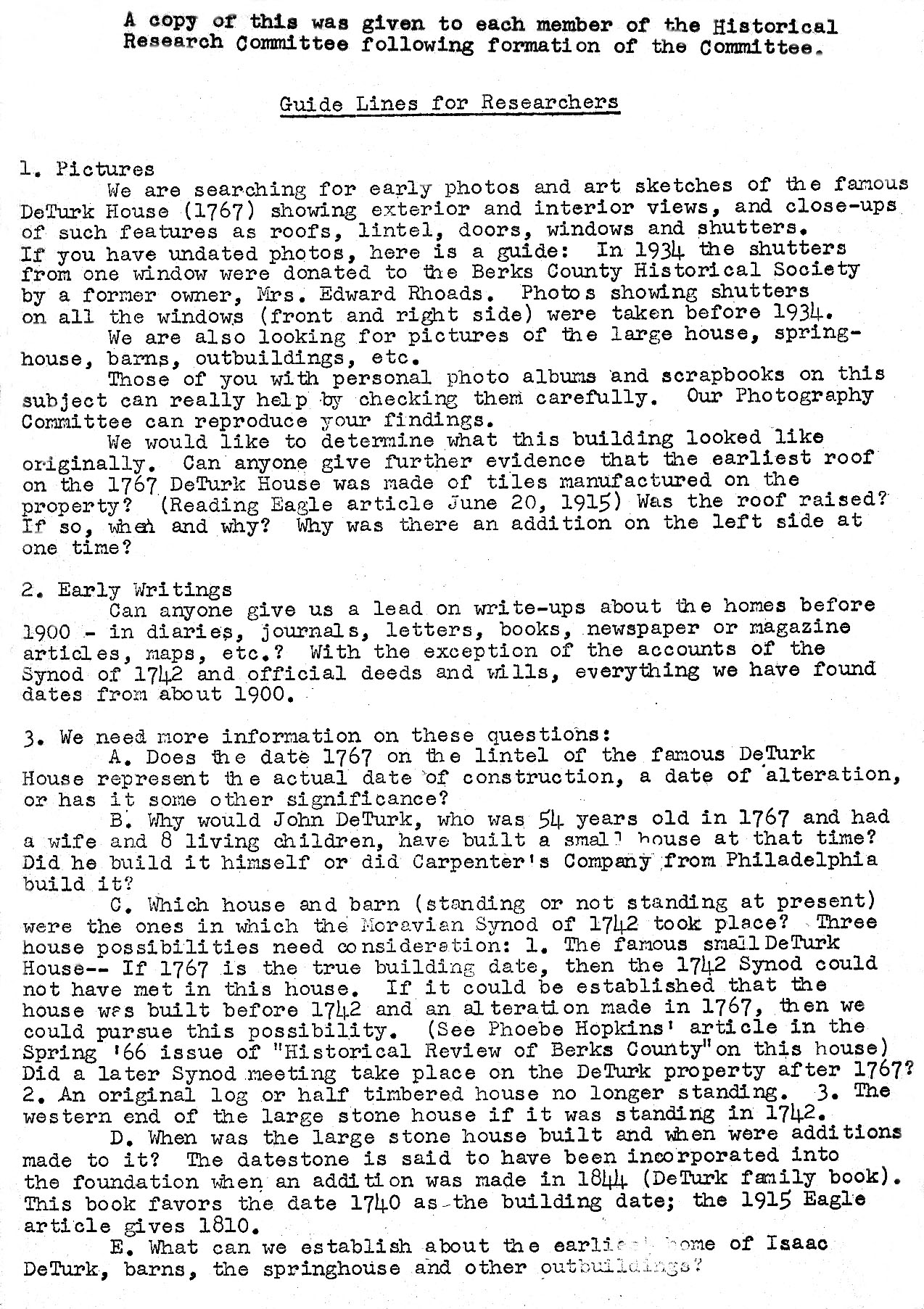 DeTurk Research Guidelines (1966)
