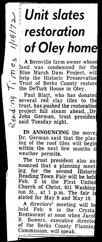De Turk Article on clay roof tiles (1972)
