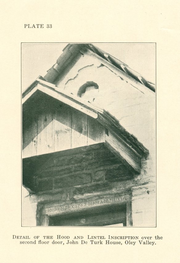 DeTurk House, detail of pent hood & oculus (c.1931)