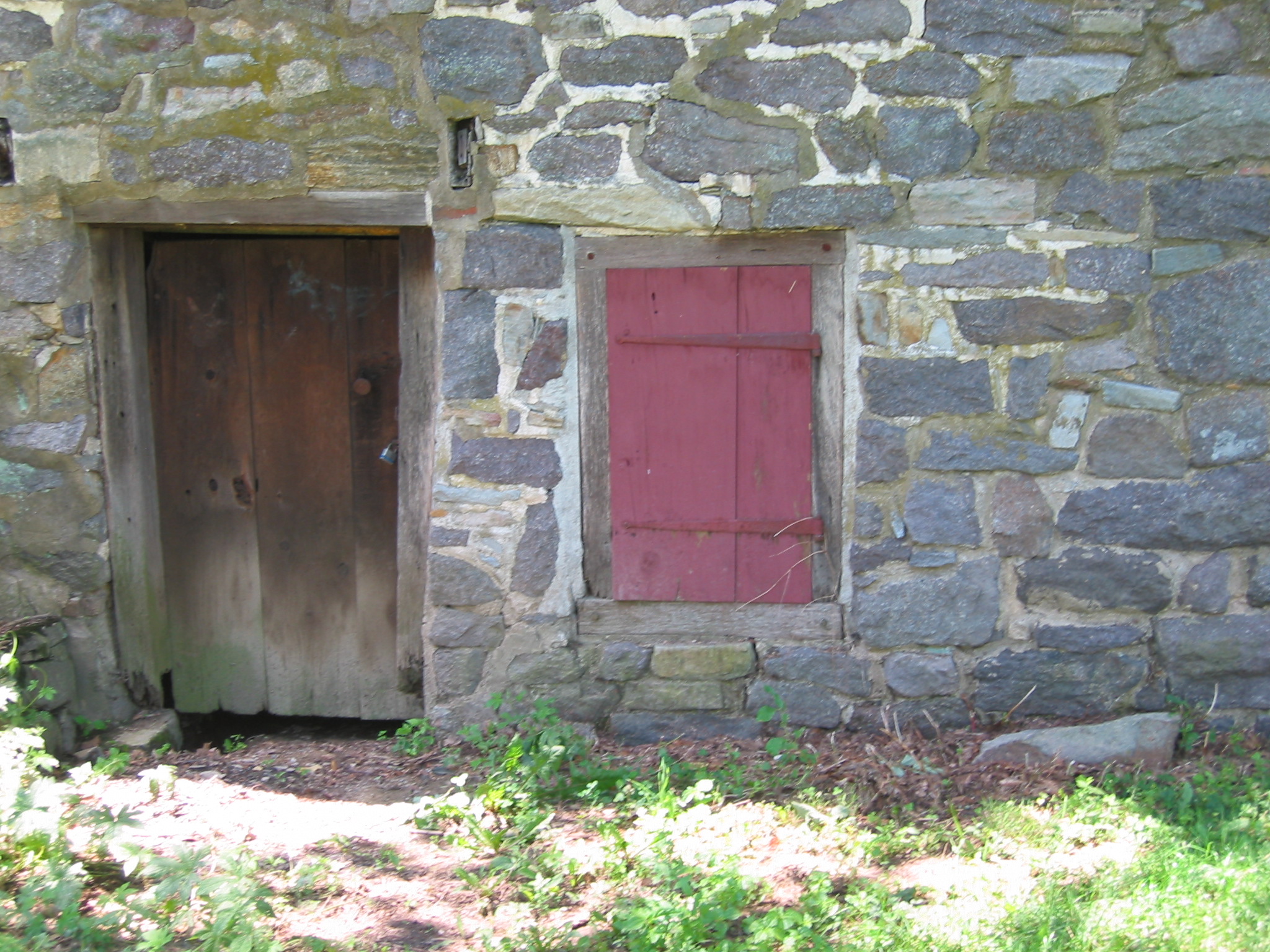 DeTurk kitchen door and window prior to restoration (2009)