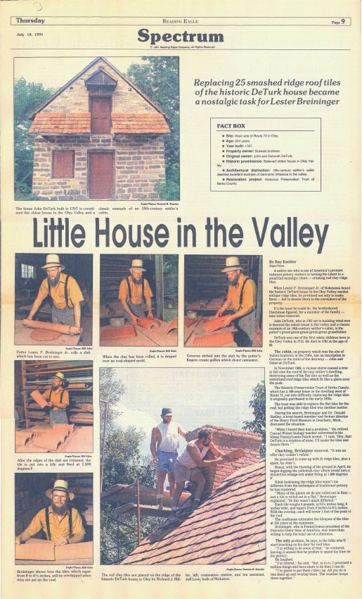 DeTurk newspaper article with photos (1991)