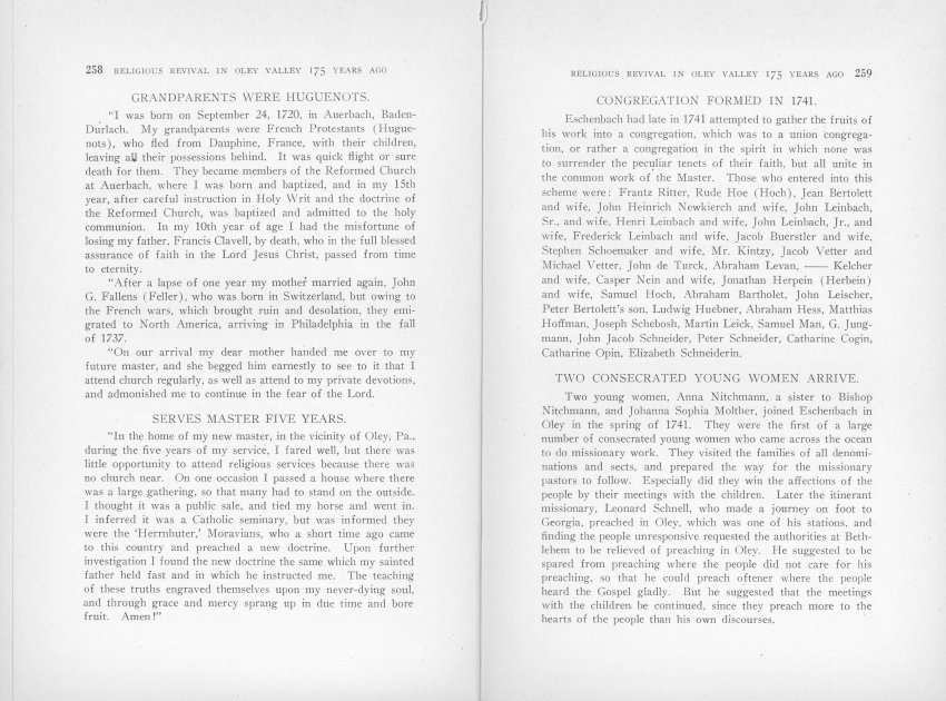 Pages 258 & 259