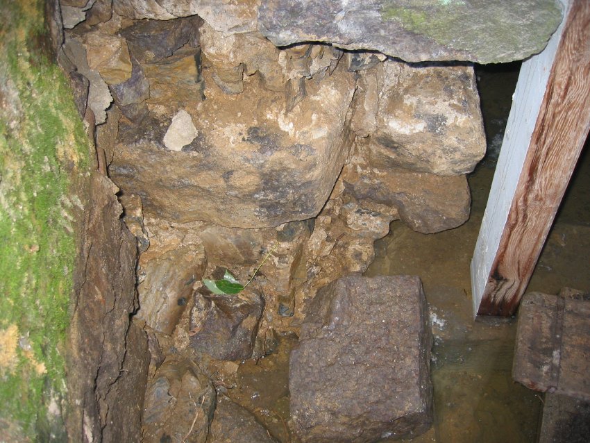 DeTurk, exterior masonry pier & S replacement jamb at kitchen door (2009)