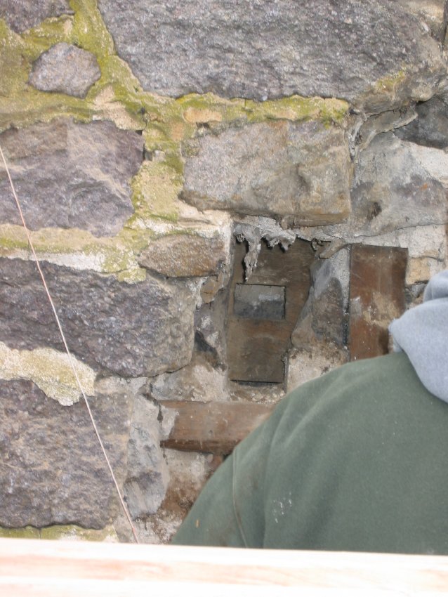 #15 - 1634:Exposed Joist and anchor beam [“header”] above doorway