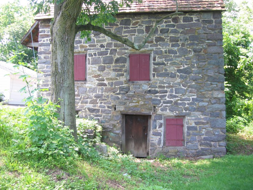 DeTurk east eaves wall prior to 2009 restoration