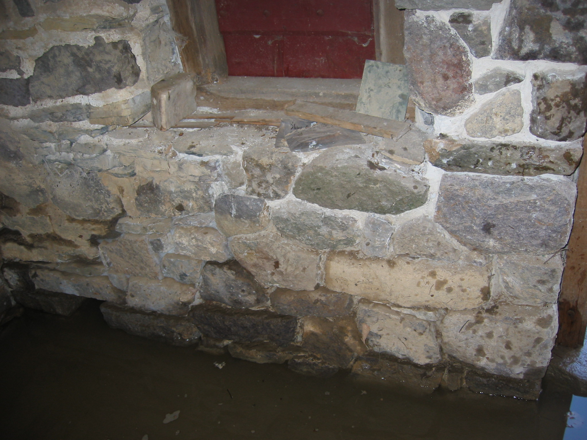 Restored DeTurk kitchen pier and foundation (2009)