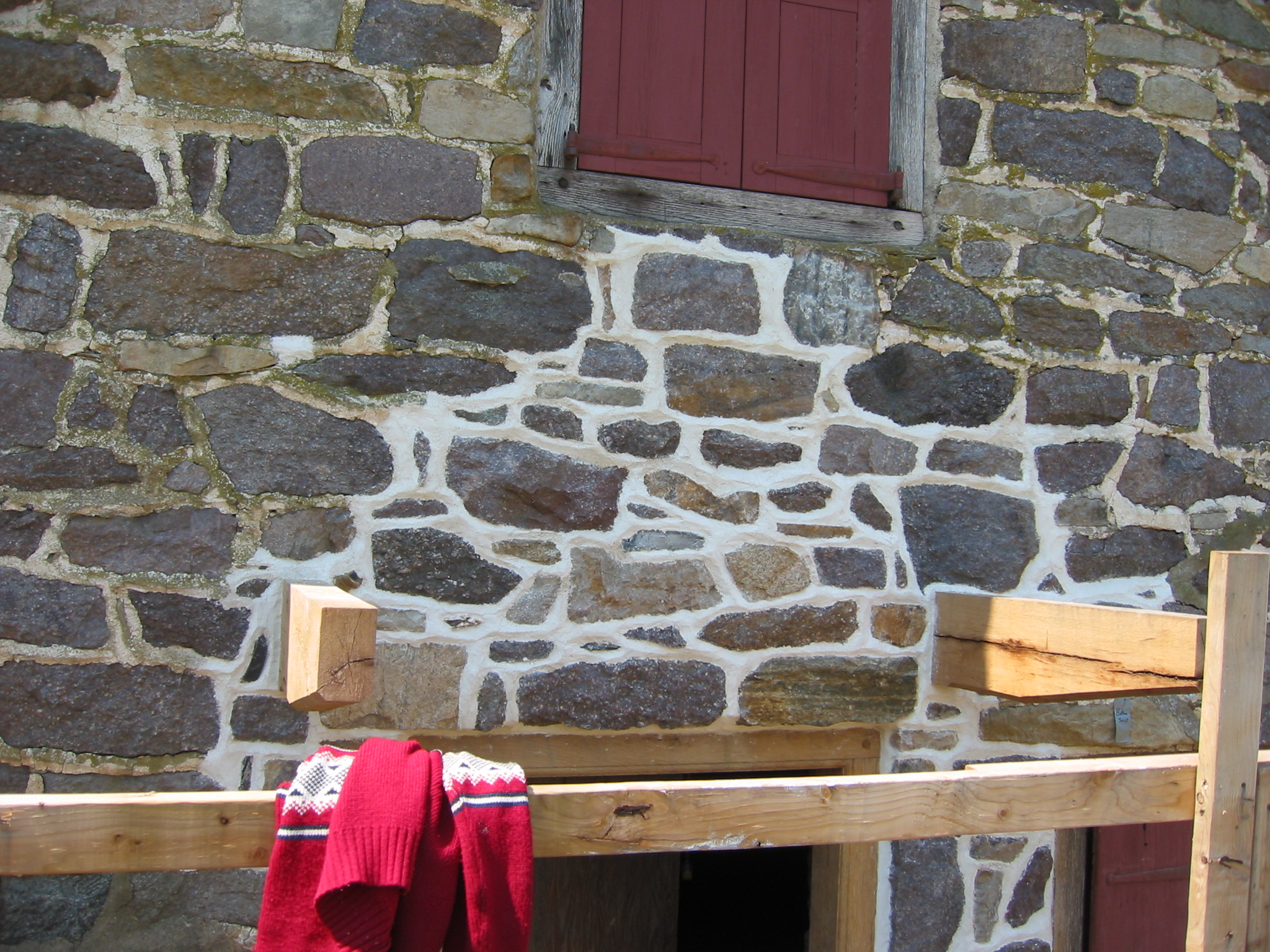 Re-pointed wall area after stabilization, image #5 (2009)
