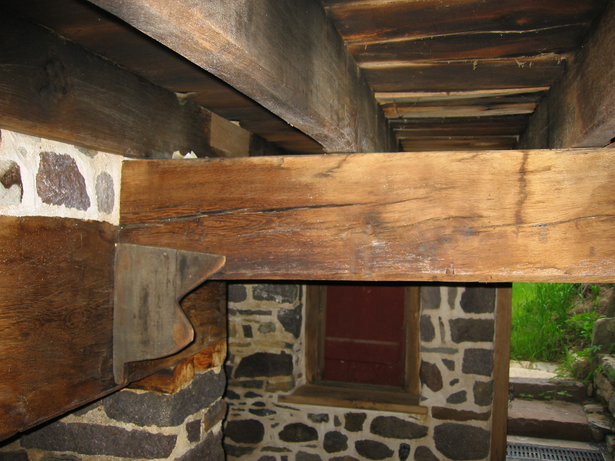 0079, 7/25/10: North detail of reconstructed & re-installed summer beam
