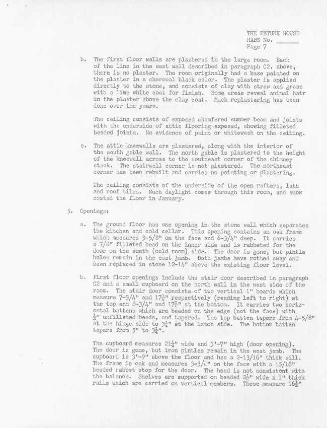 DeTurk House, unfiled HABS documents page 7 of 10 (1985)
