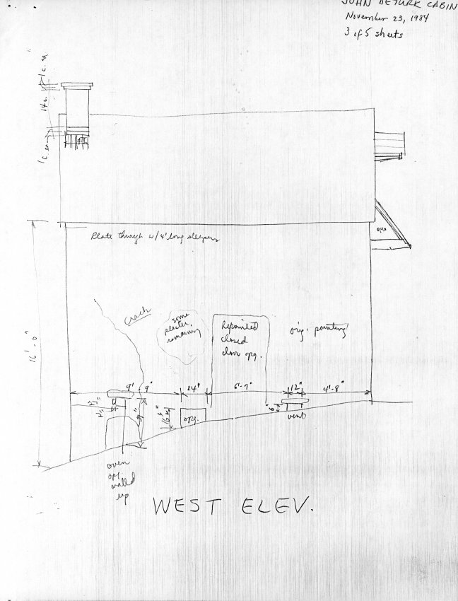 DeTurk House, unfiled HABS drawings 3 of 5 (1984)