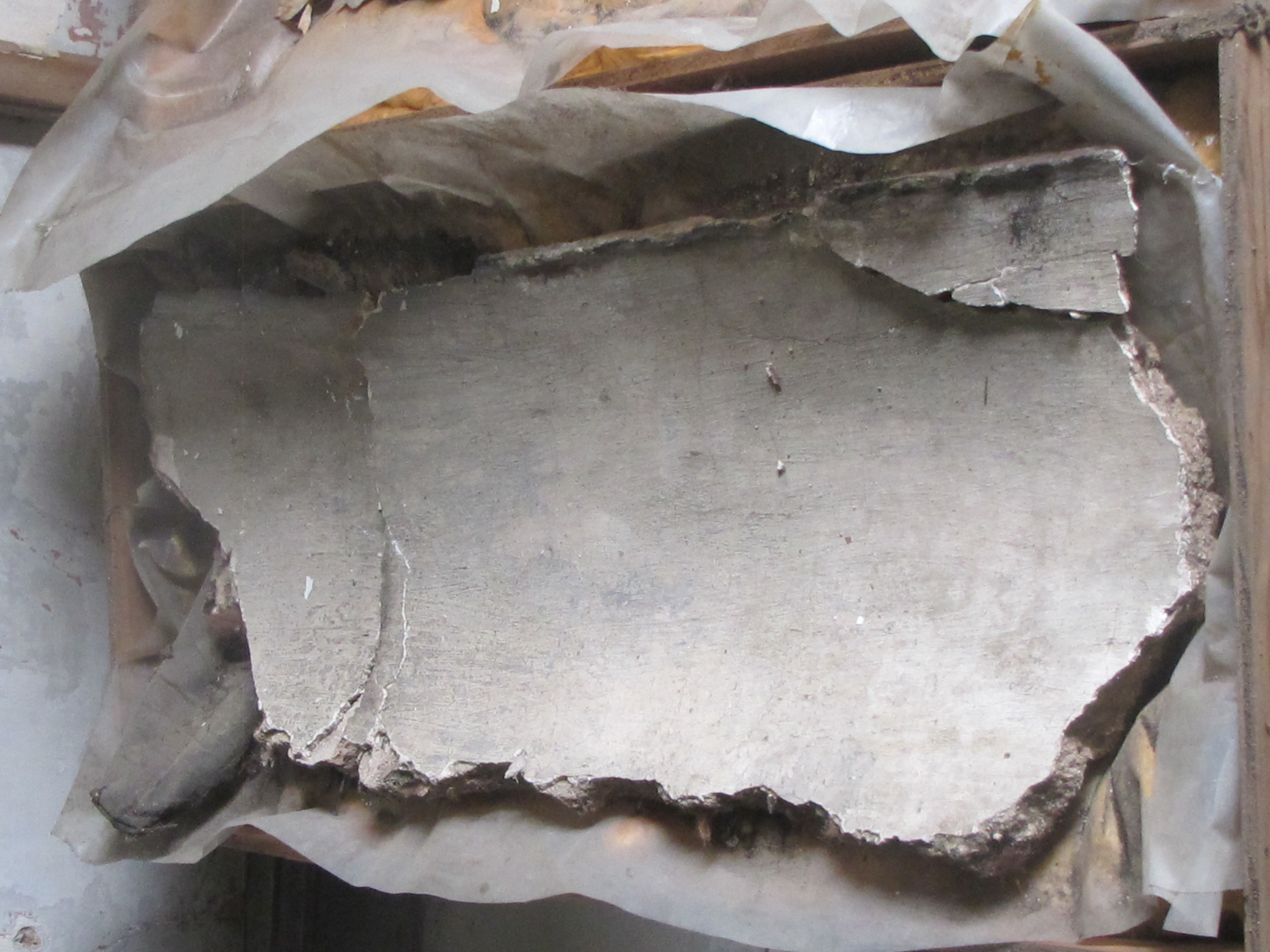 #8: Early plaster cove cornice segments from 1765 Douglass House