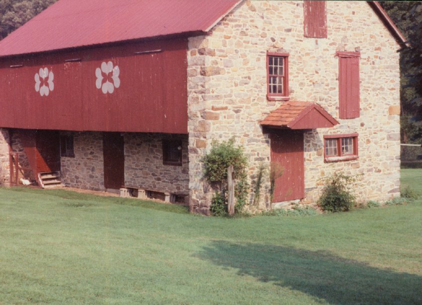 Keim Barn, northwest perspective view (c.1990)