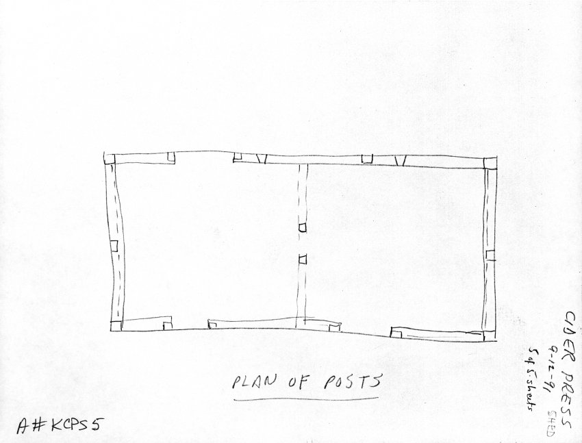 Keim Cider Press, unfiled HABS field notes drawings, page #5 (1991)