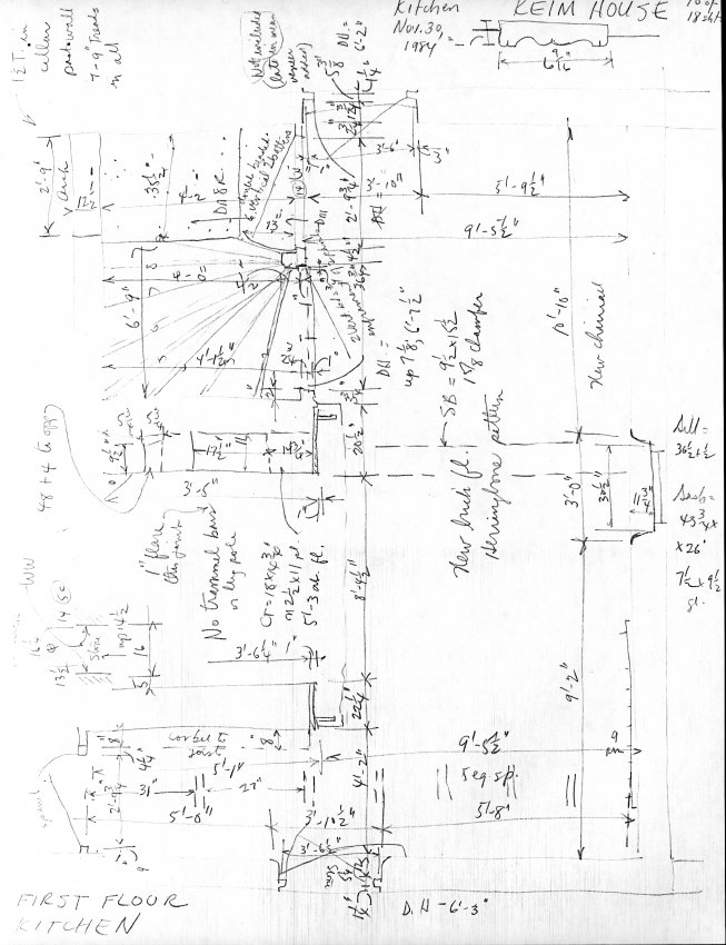 Keim House, unfiled HABS field notes drawing, page#10 (1984)