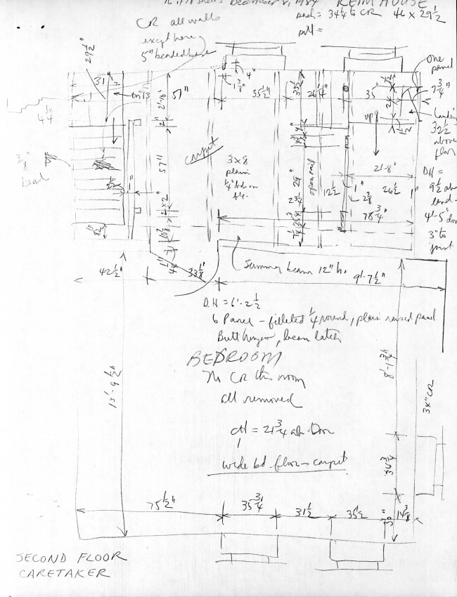 Keim House, unfiled HABS field notes drawing, page#16 (1984)