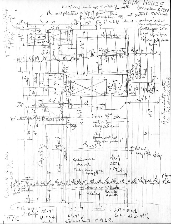 Keim House, unfiled HABS field notes drawing, page#17 (1984)