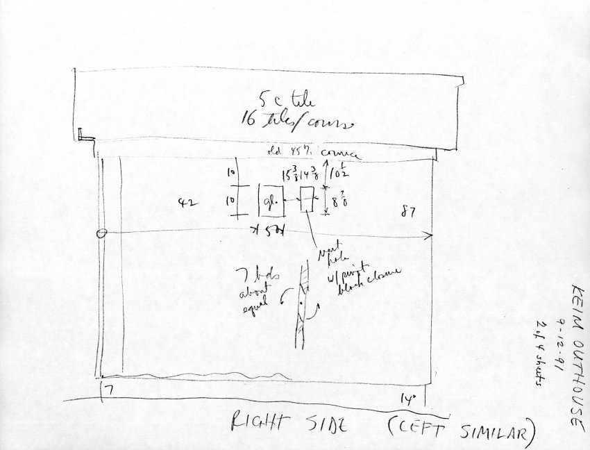 Keim Outhouse, unfiled HABS field notes drawings, page #2 (1991)