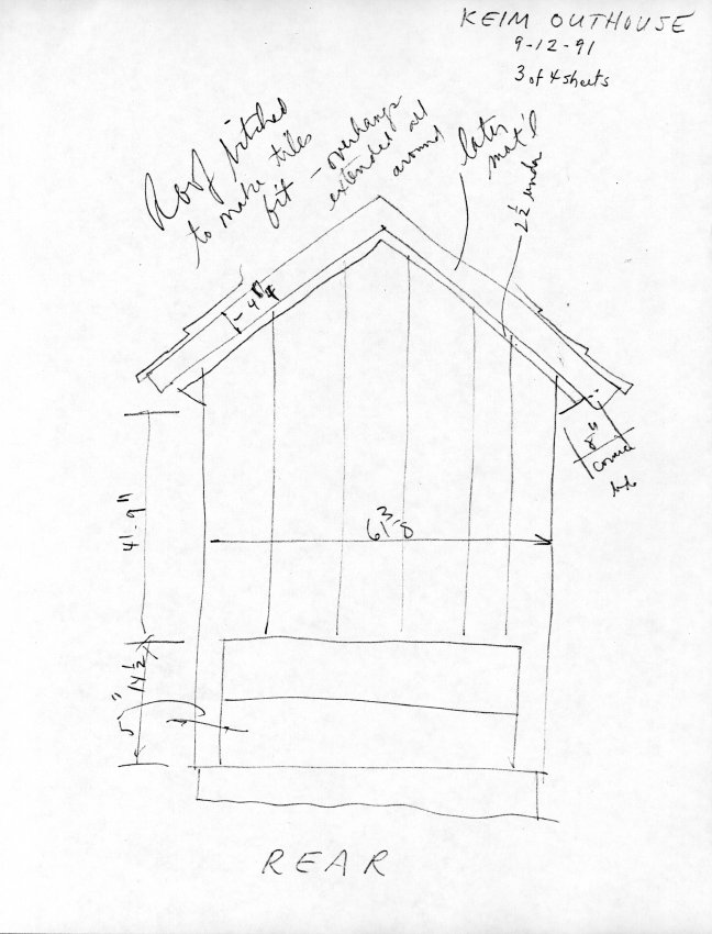 Keim Outhouse, unfiled HABS field notes drawings, page #3 (1991)