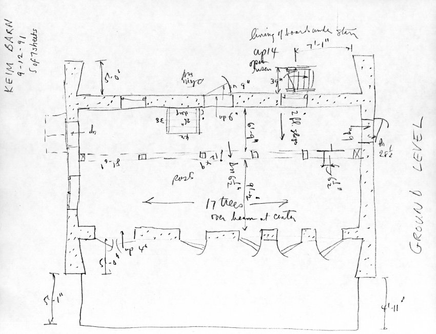 Keim Barn, unfiled HABS field notes drawings, page #5 (1991)