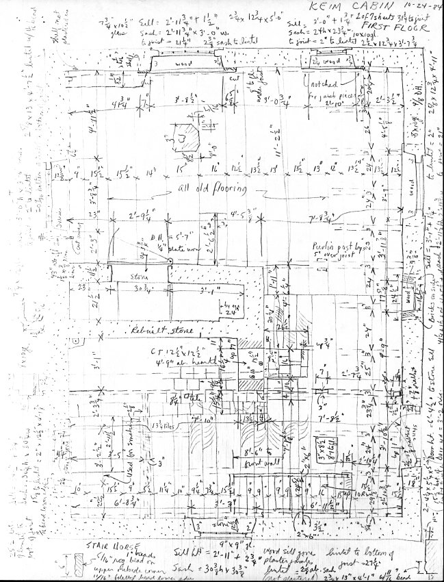 #2: Keim Cabin, unfiled HABS field notes drawings, page #2