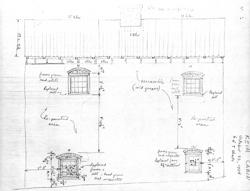 #6: Keim Cabin, unfiled HABS field notes drawings, page #6
