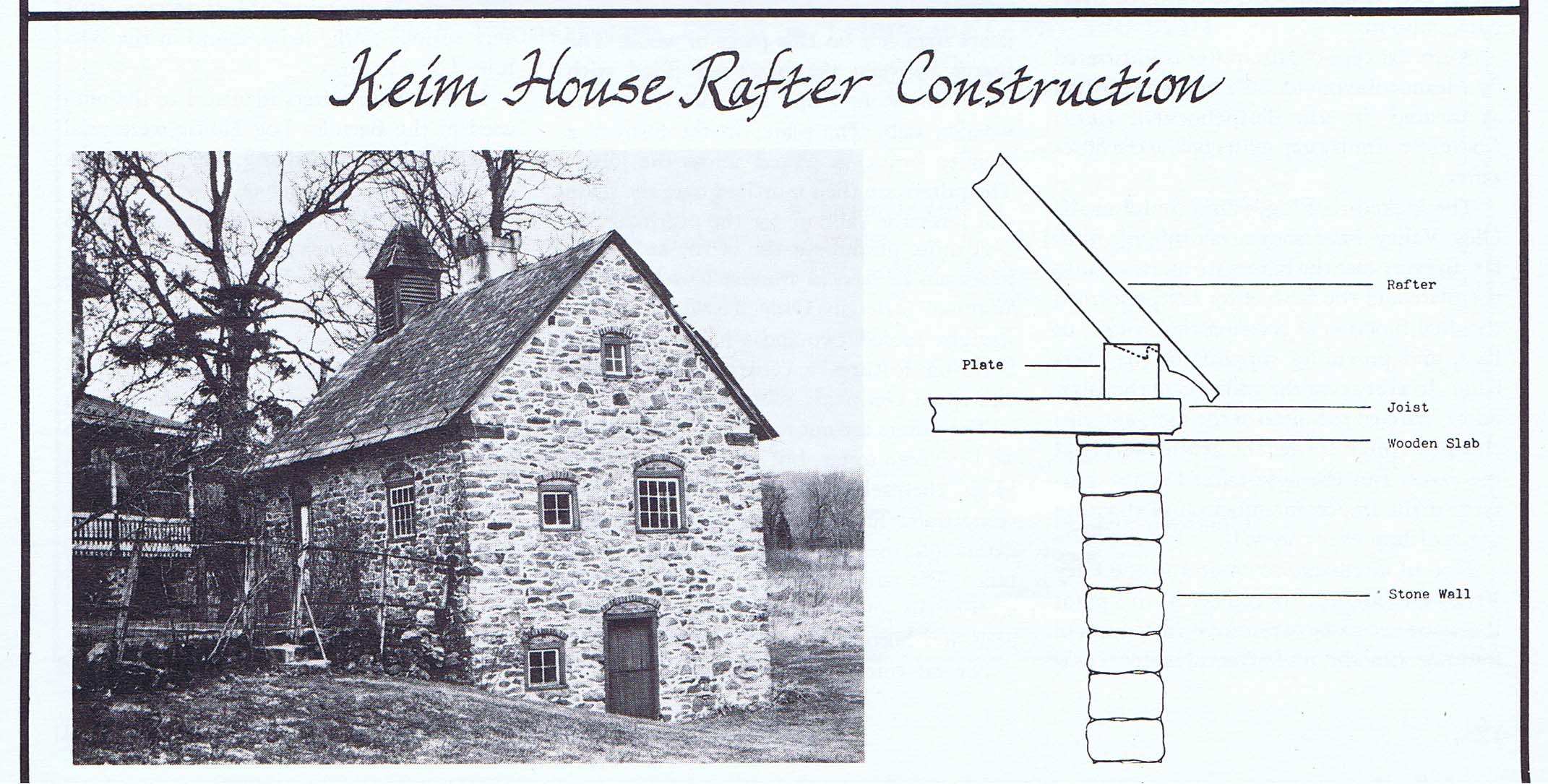Keim Ancillary shop building & rafter construction detail sketch
