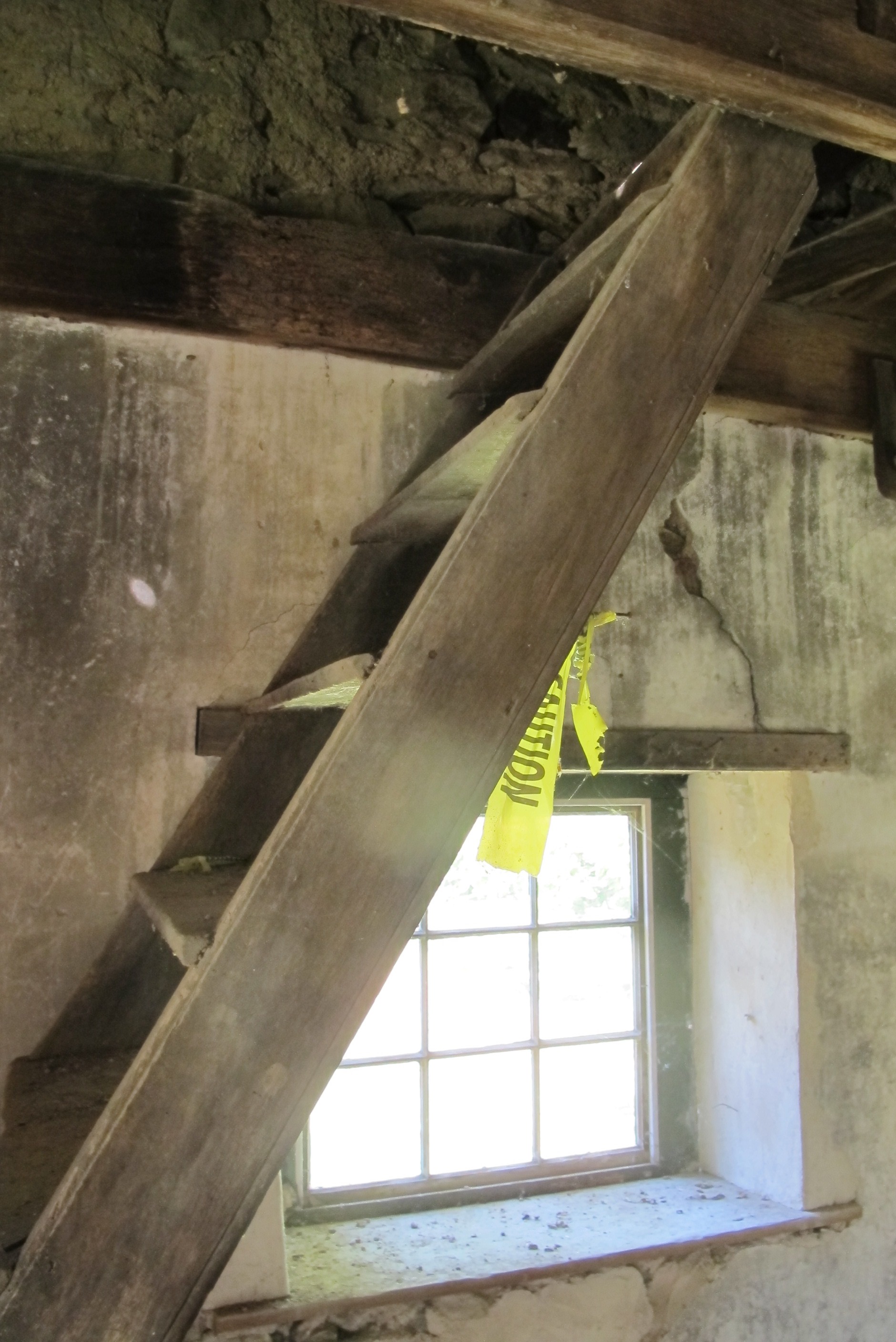 #1, 1069: Side view of Keim shop interior step ladder.