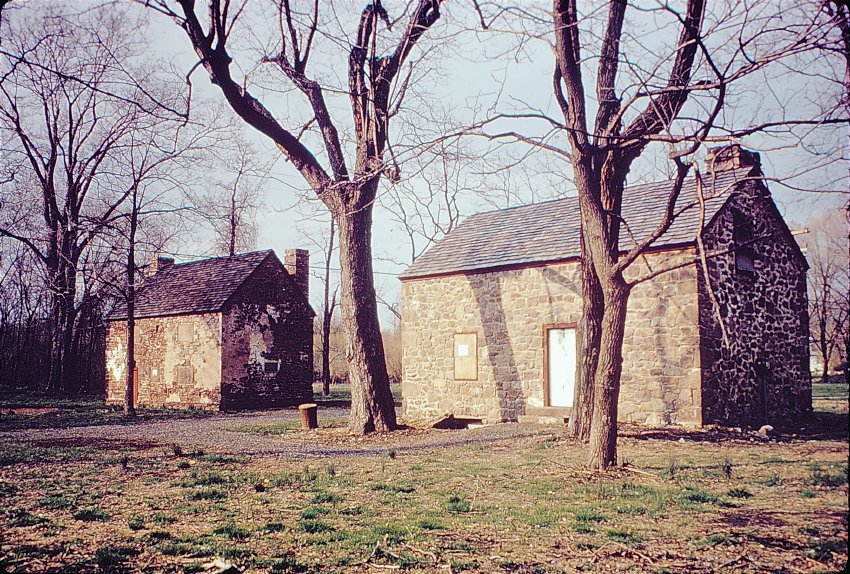 Partially restored Mouns Jones House and Bridge Keeper's House (c.1970)