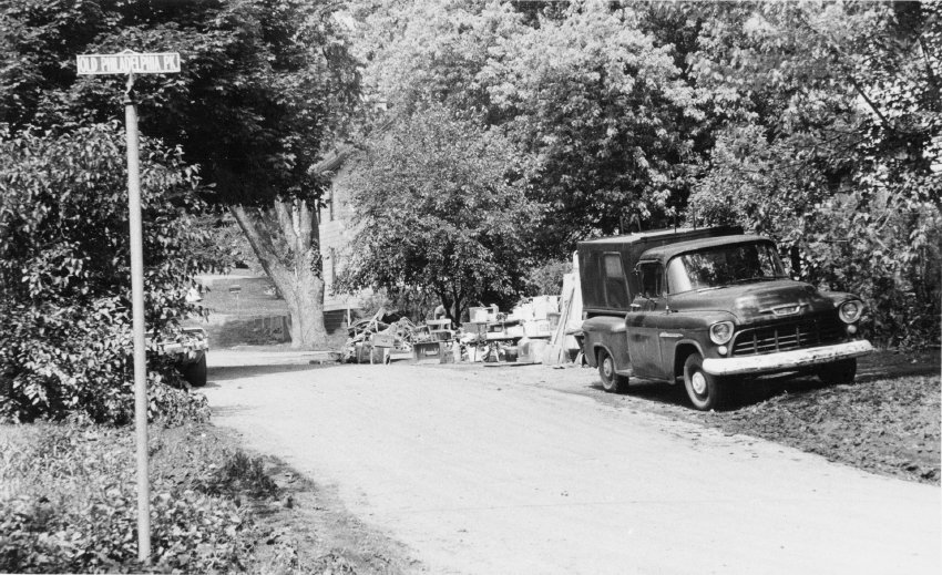 Morlatton village, aftermath of a 1972 flood