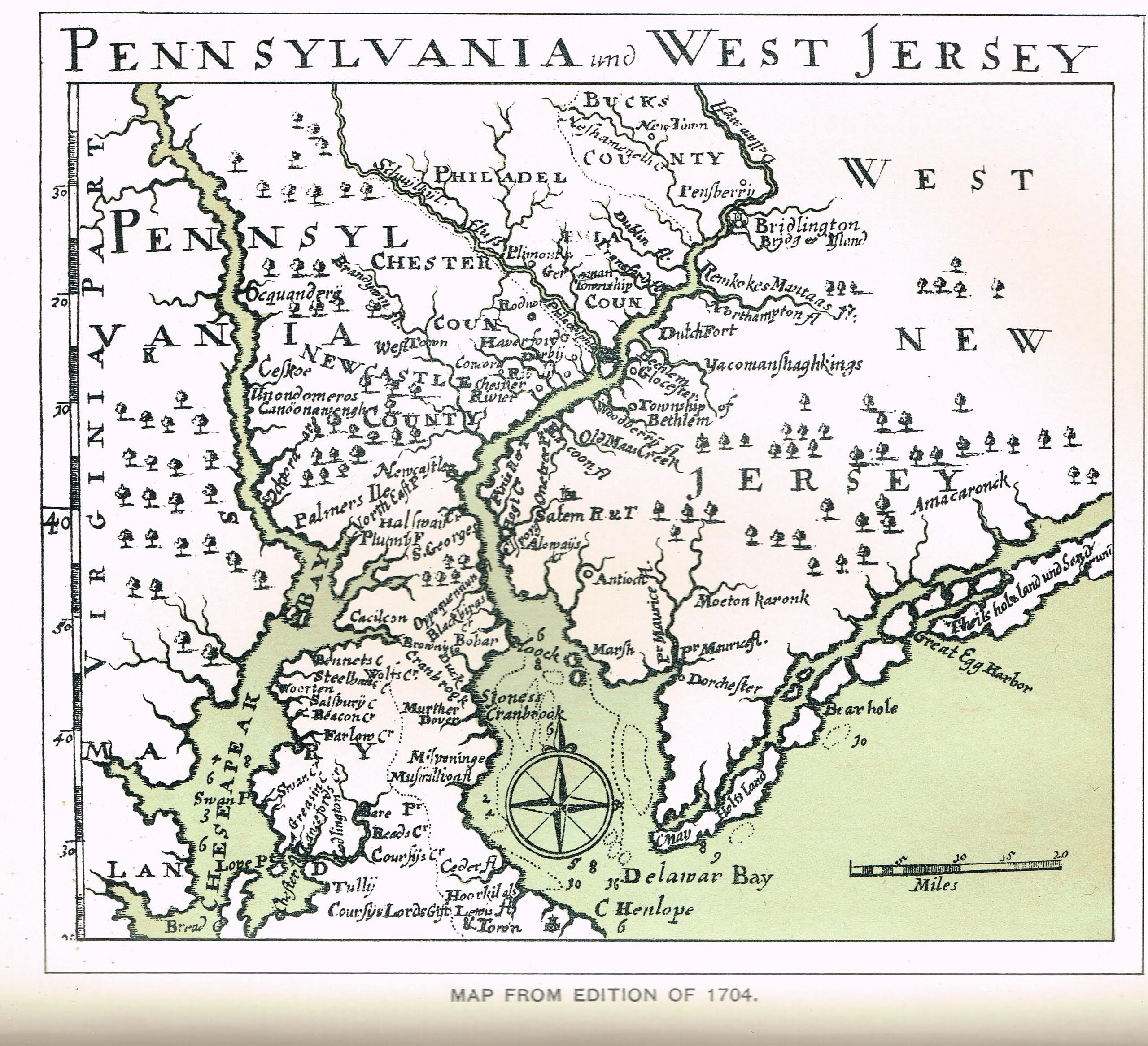 Falckner 1704 MAP: Digital reproduction of map published in a 1704 edition