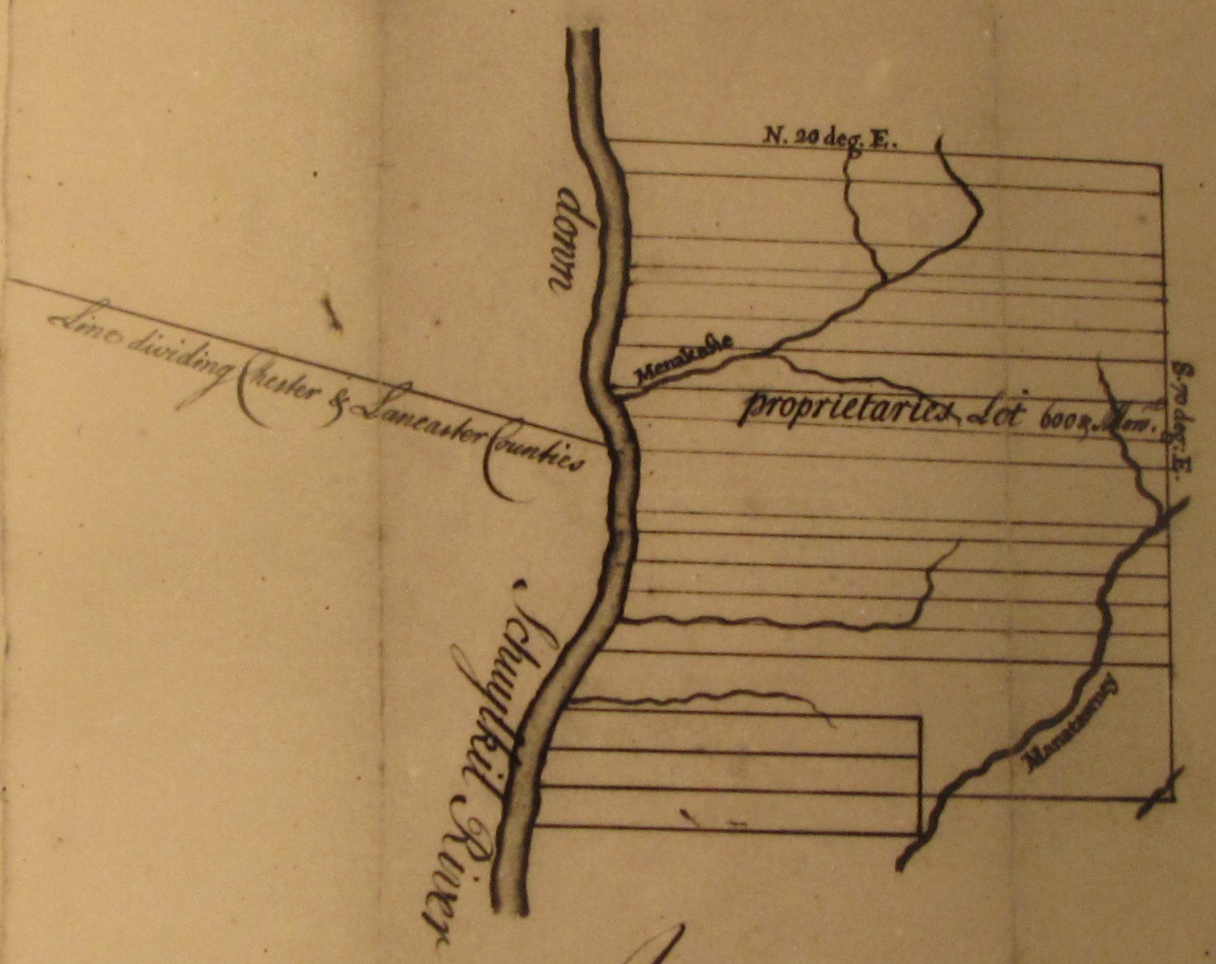Morlatton, detail of facsimile Swedes' Tract map, image #5