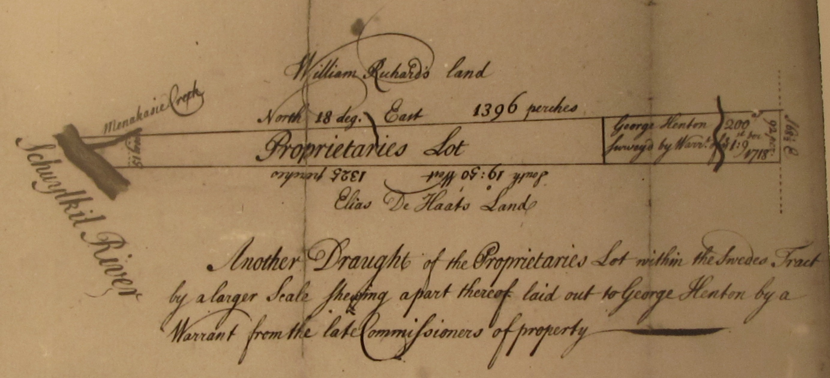 Moarlatton, detail of facsimile Swedes' Tract map, image #6
