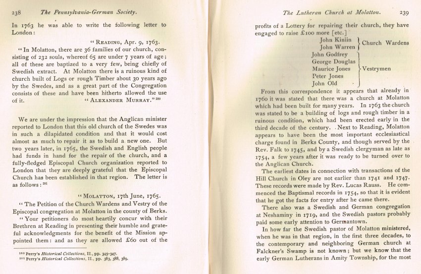 Morlatton Village, church history, page #238 & 239 (1902)