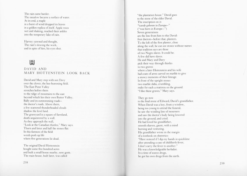 Brand poem re: Hottensteins, pages 238 & 239 (1975)