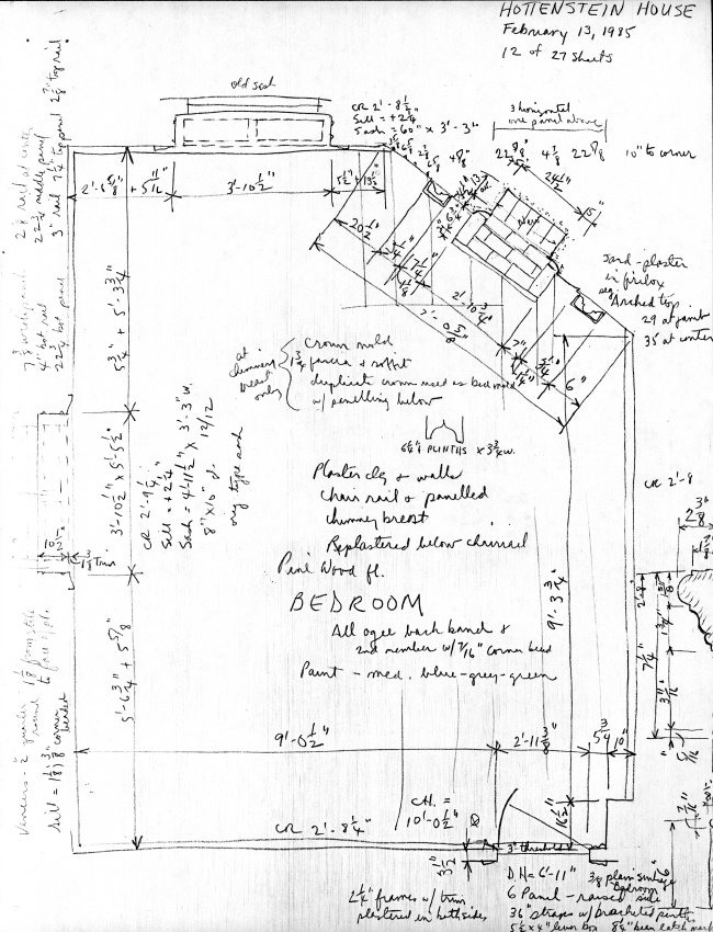 Hottenstein House, unfiled HABS field notes, page #12 (1985)