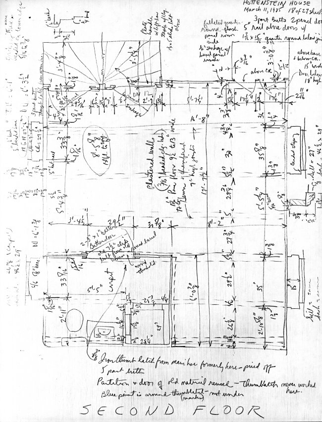 Hottenstein House, unfiled HABS field notes, page #18 (1985)