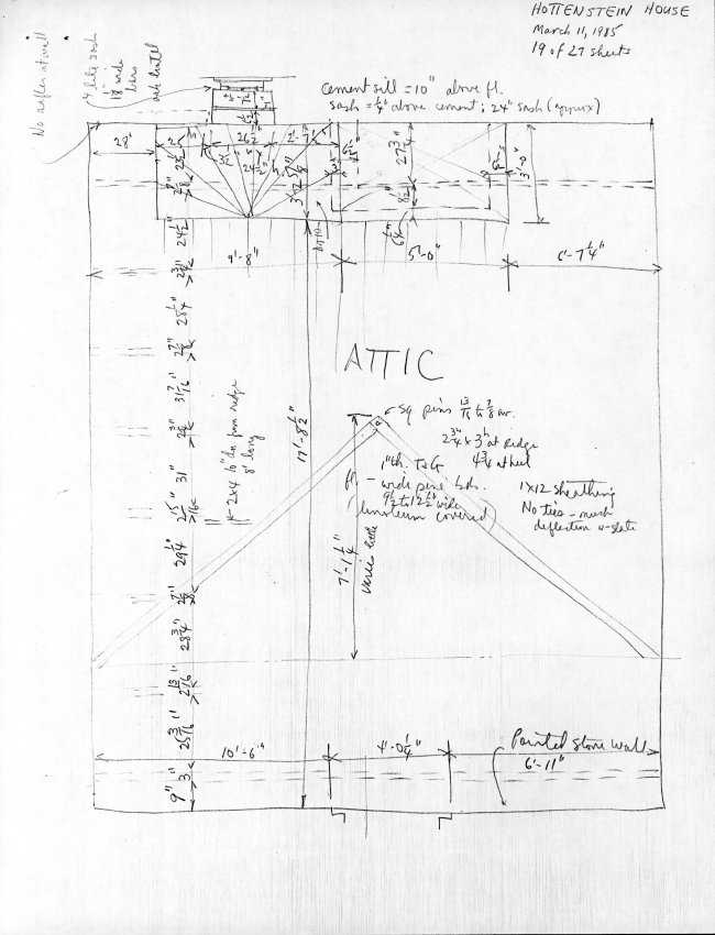 Hottenstein House, unfiled HABS field notes, page #19 (1985)