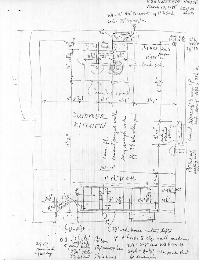 Hottenstein House, unfiled HABS field notes, page #22 (1985)