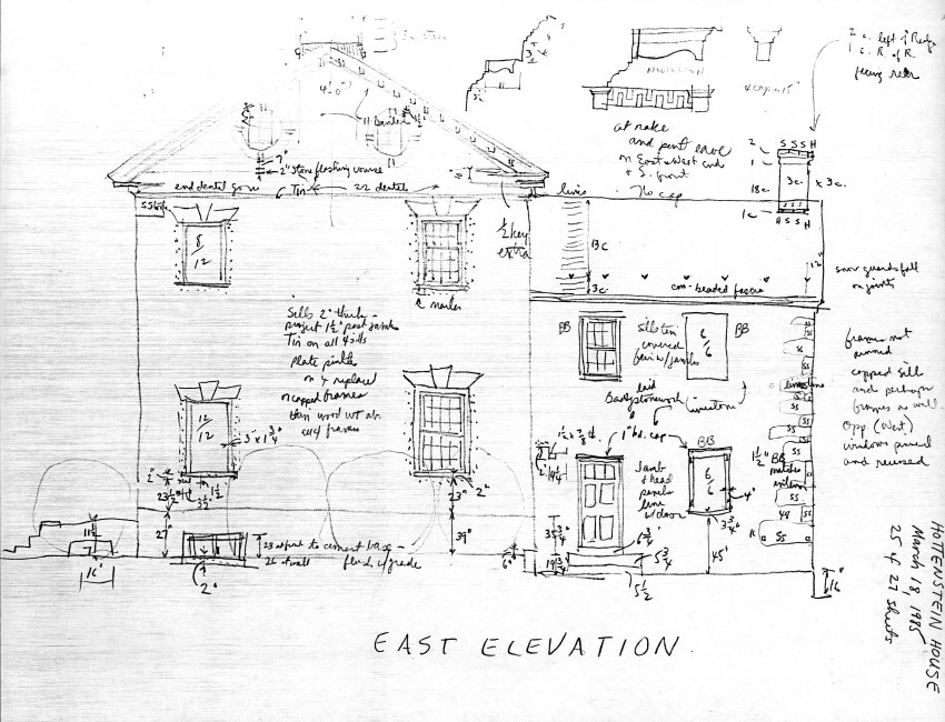 Hottenstein House, unfiled HABS field notes, page #25 (1985)