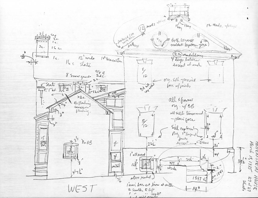 Hottenstein House, unfiled HABS field notes, page #27 (1985)