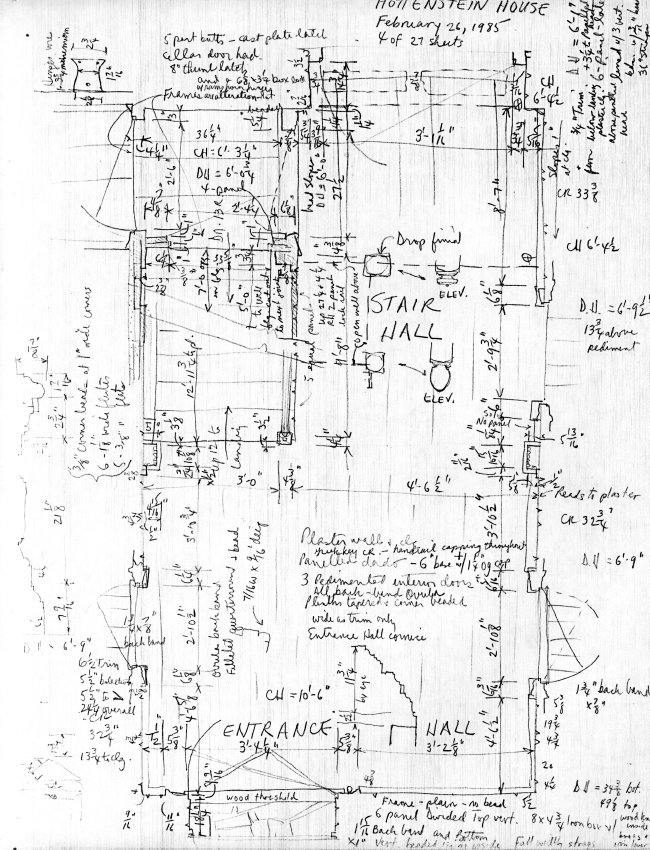 Hottenstein House, unfiled HABS field notes, page #4 (1985)