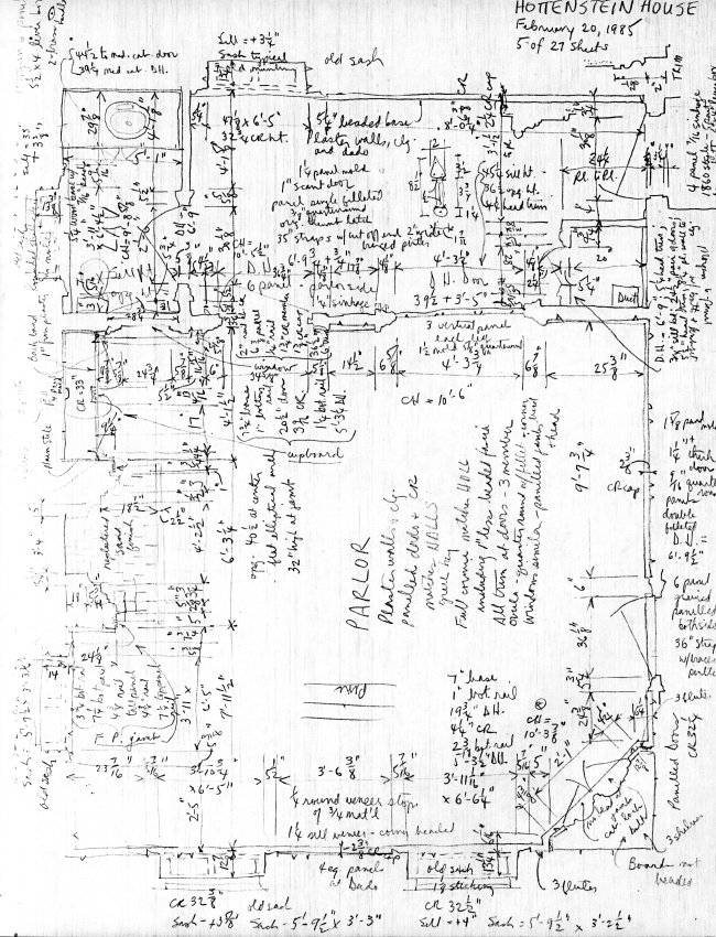Hottenstein House, unfiled HABS field notes, page #5 (1985)