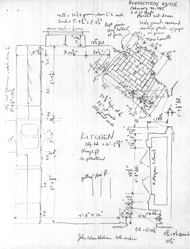 Hottenstein House, unfiled HABS field notes, page #6 (1985)
