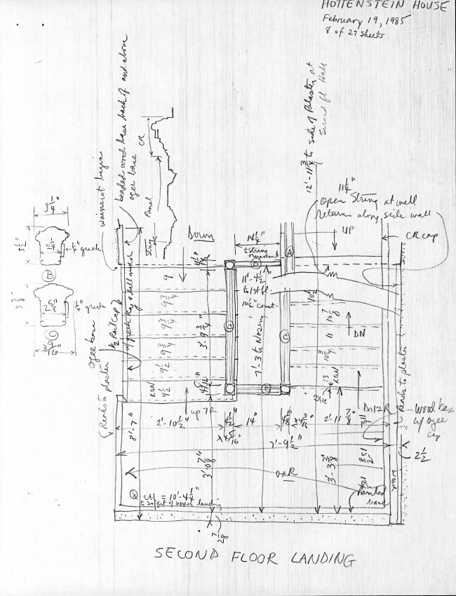 Hottenstein House, unfiled HABS field notes, page #8 (1985)